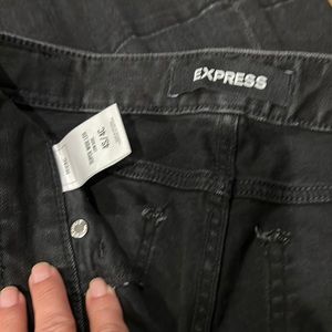 Express wide leg black jeans six 4 short